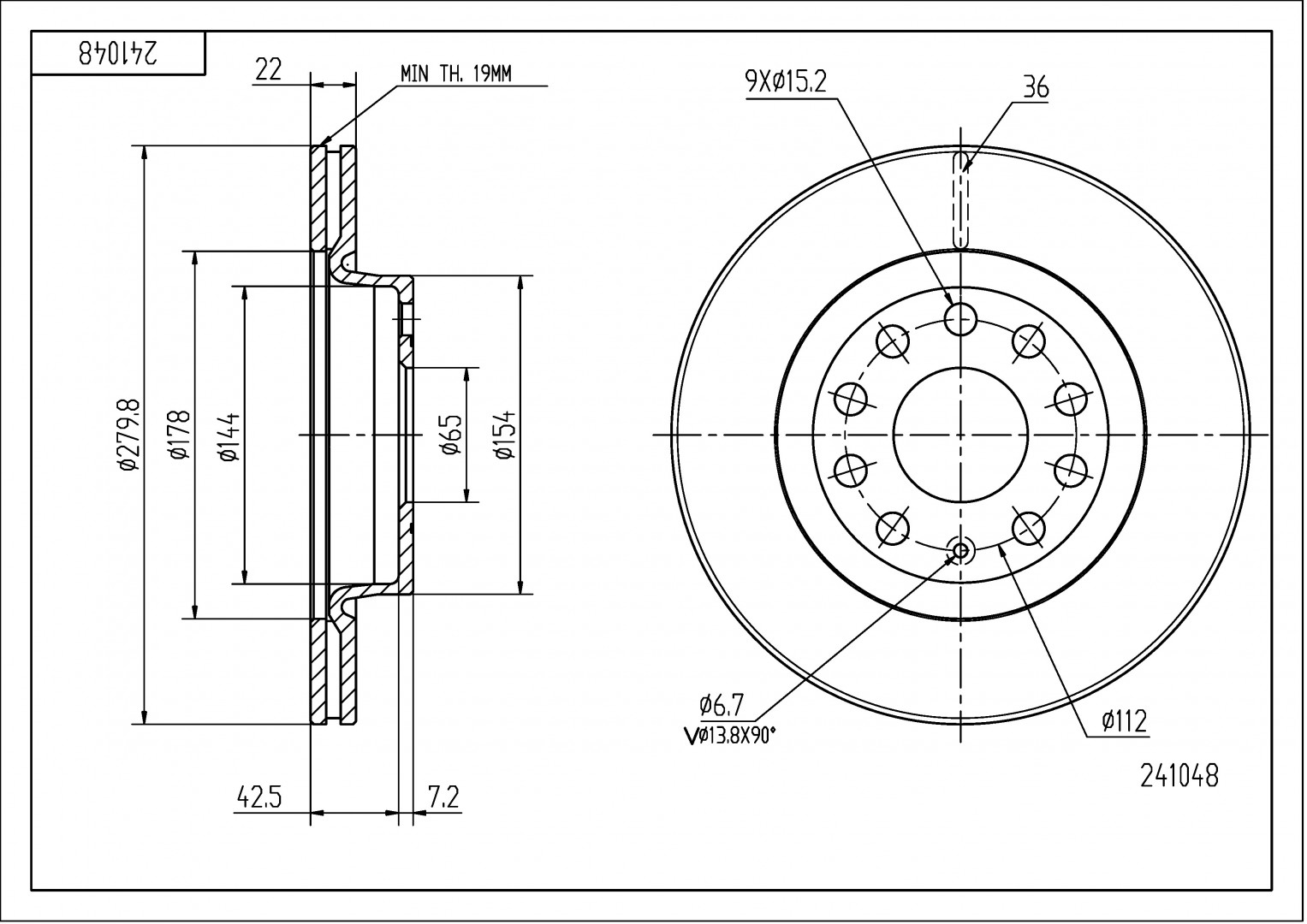 HAM.TARCZA /P/AUDI A3 1.6I 03-  /MAL/KPL