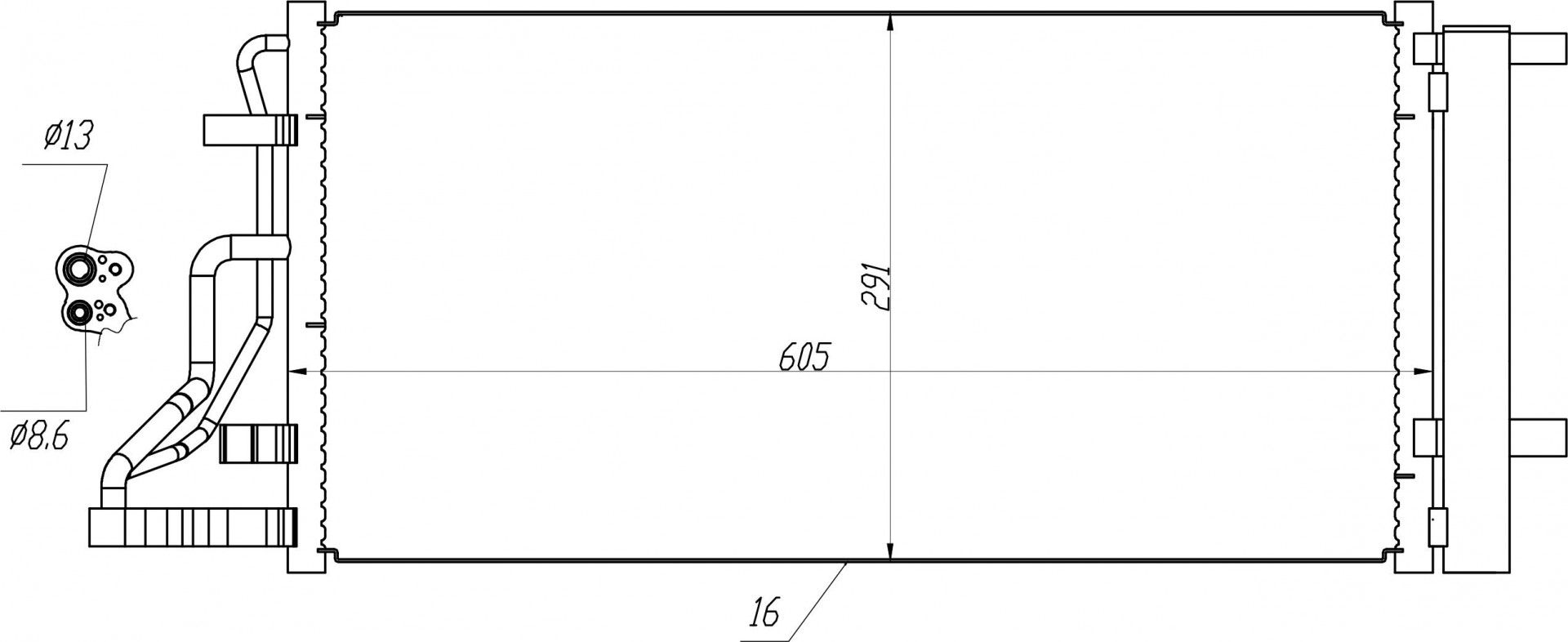 CHLODNICA DO KLIMAT.HYUNDAI KONA 17-