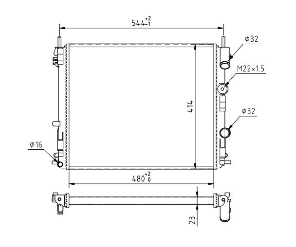 603 883_B CHLODNICA CLIO II 1.2 8V 99-01 /Z KLIMAT