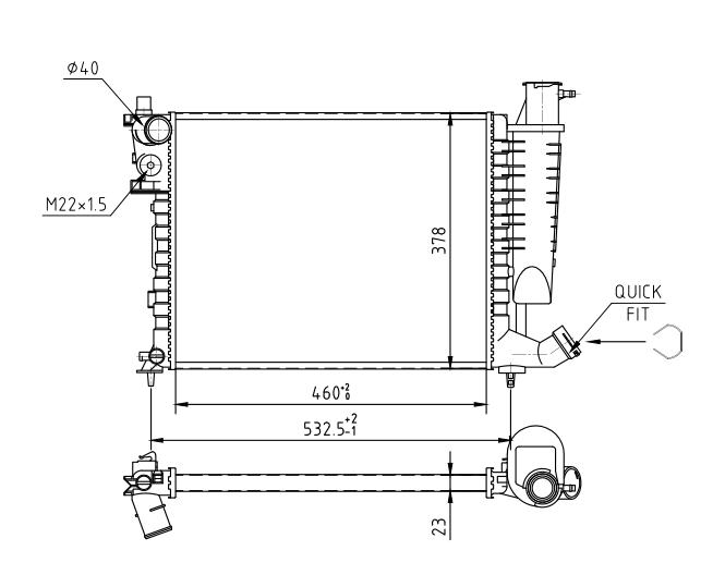 605 914_B CHLODNICA XSARA 1.6 98-00