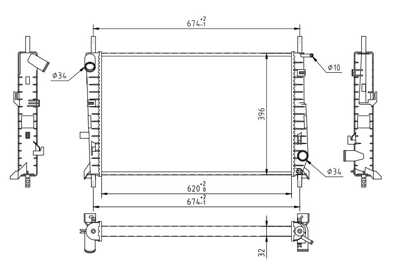 606 832_B CHLODNICA MONDEO 1.8TD 96-00