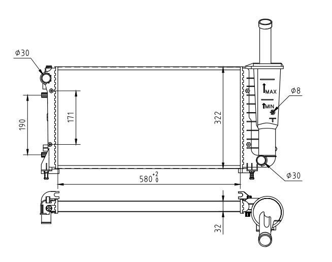 611 773_B CHLODNICA PUNTO 1.4 16V 03-