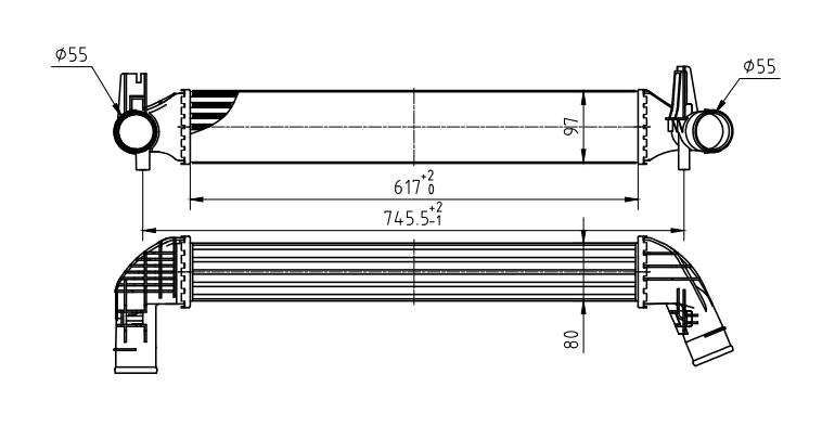 614 064_B CHLODNICA POWIETRZA AUDI A1 2.0TDI 10-