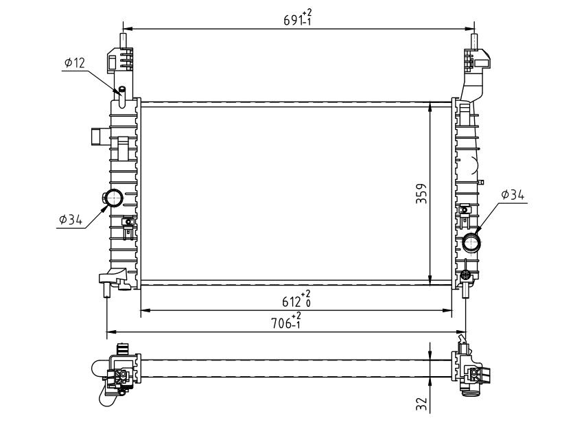 CHLODNICA MERIVA 1.7DTI 03-