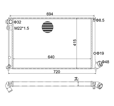 601 172_B CHLODNICA PEUGEOT 406 1.9SD 96-