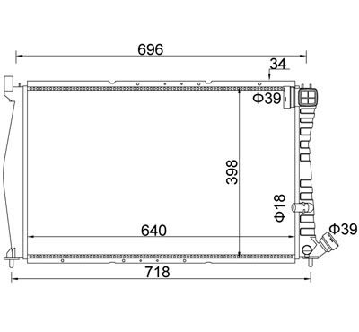 605 882_B CHLODNICA CITROEN XM,PEUGEOT 406 95-