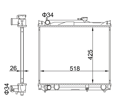 606 446_B CHLODNICA VITARA 2.0I V6 97-