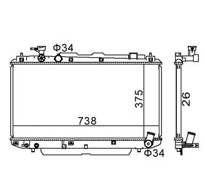 606 455_B CHLODNICA TOYOTA RAV4 1.8-2.0 16V 00-