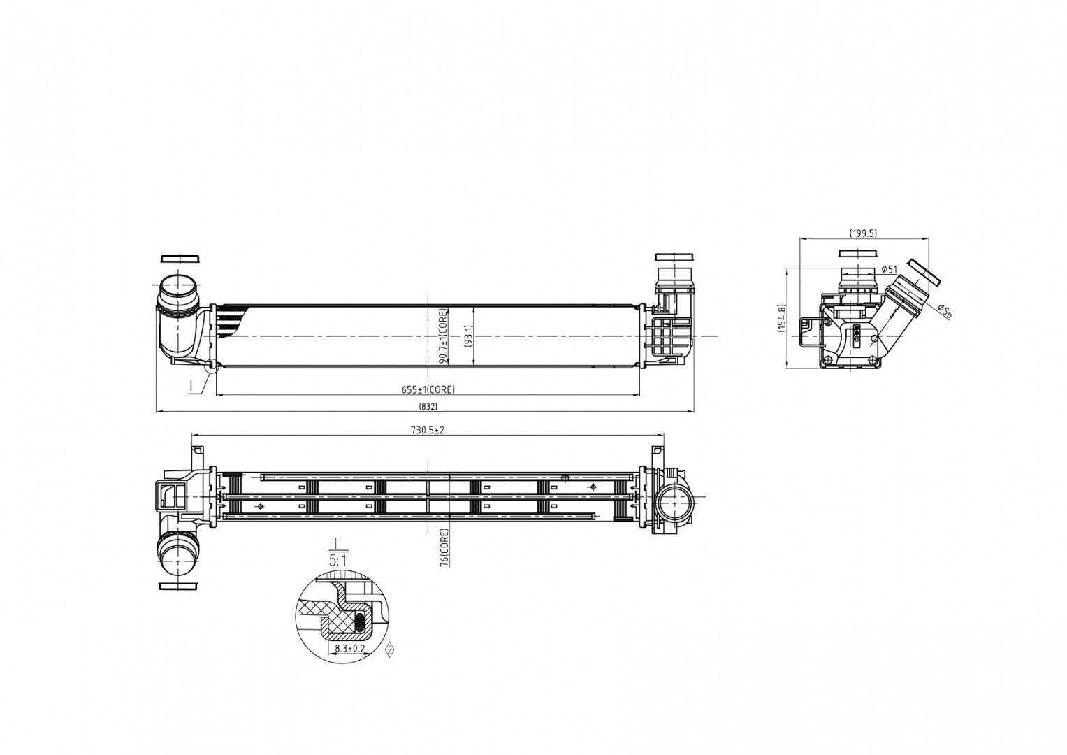 614 076_B CHLODNICA POWIETRZA MEGANE 1.5DCI 08-