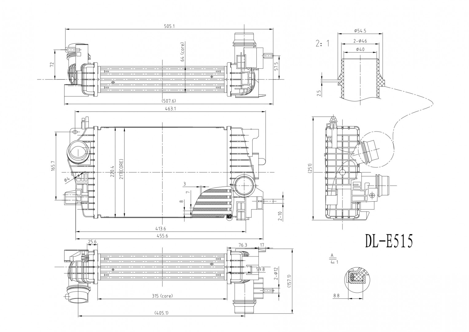 CHLODNICA POWIETRZA MERIVA B 1.6CDTI 10-