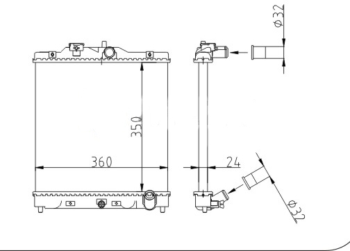 602 172_B CHLODNICA CIVIC 1.5I 16V 95-01 /NIPPON/