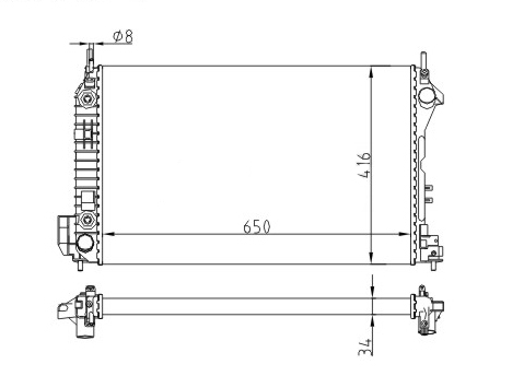 602 771_B CHLODNICA VECTRA C 2.2I 16V 02- /AUTOM./