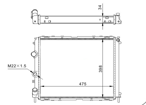603 127_B CHLODNICA CLIO 1.9D 98-01