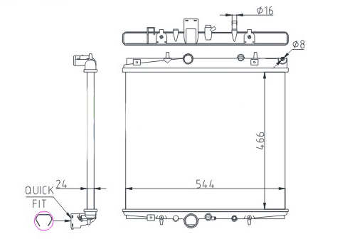 607 344_B CHLODNICA PEUGEOT 807 2.0-3.0 02-