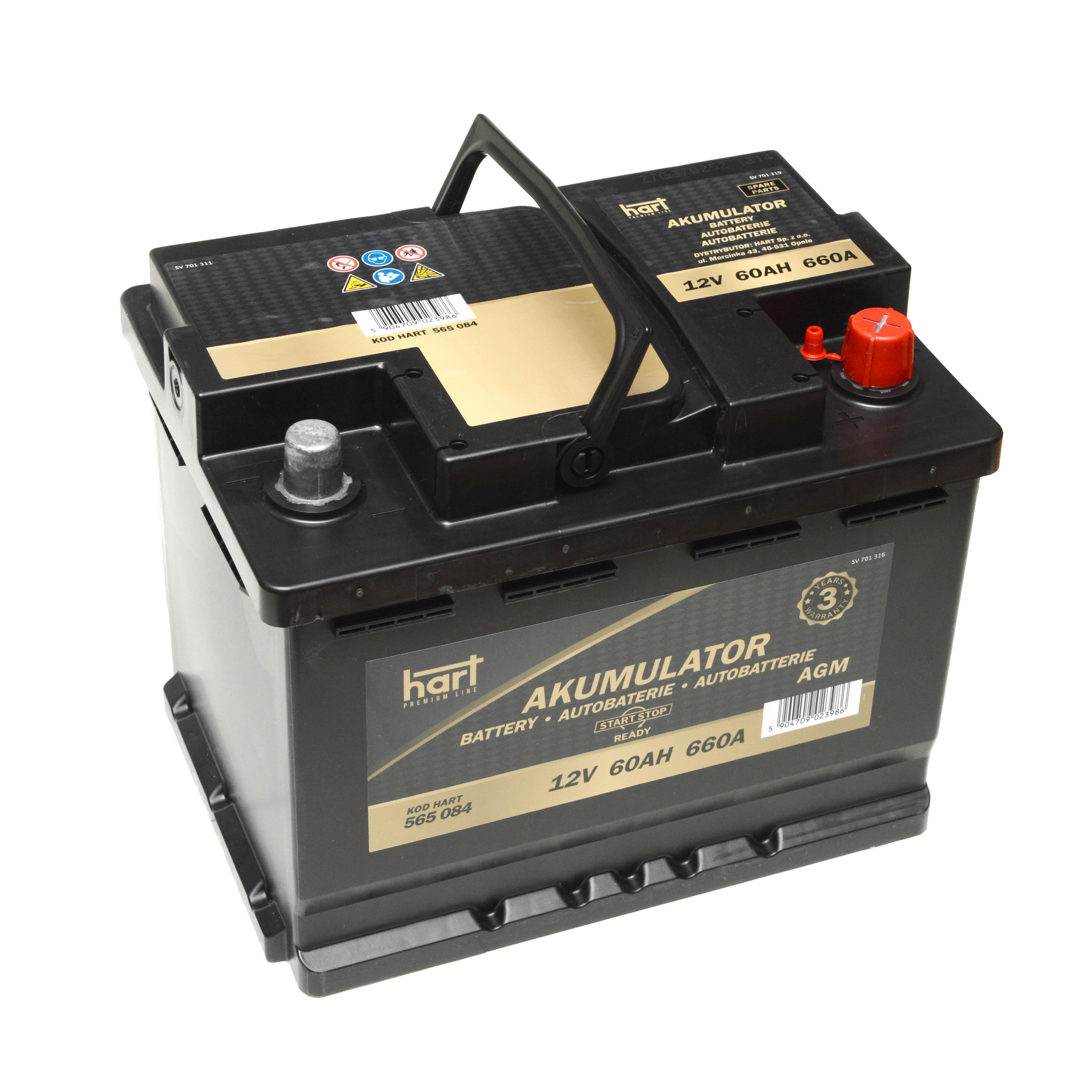 AKUMULATOR 60AH 660A AGM /P+/ PREMIUM