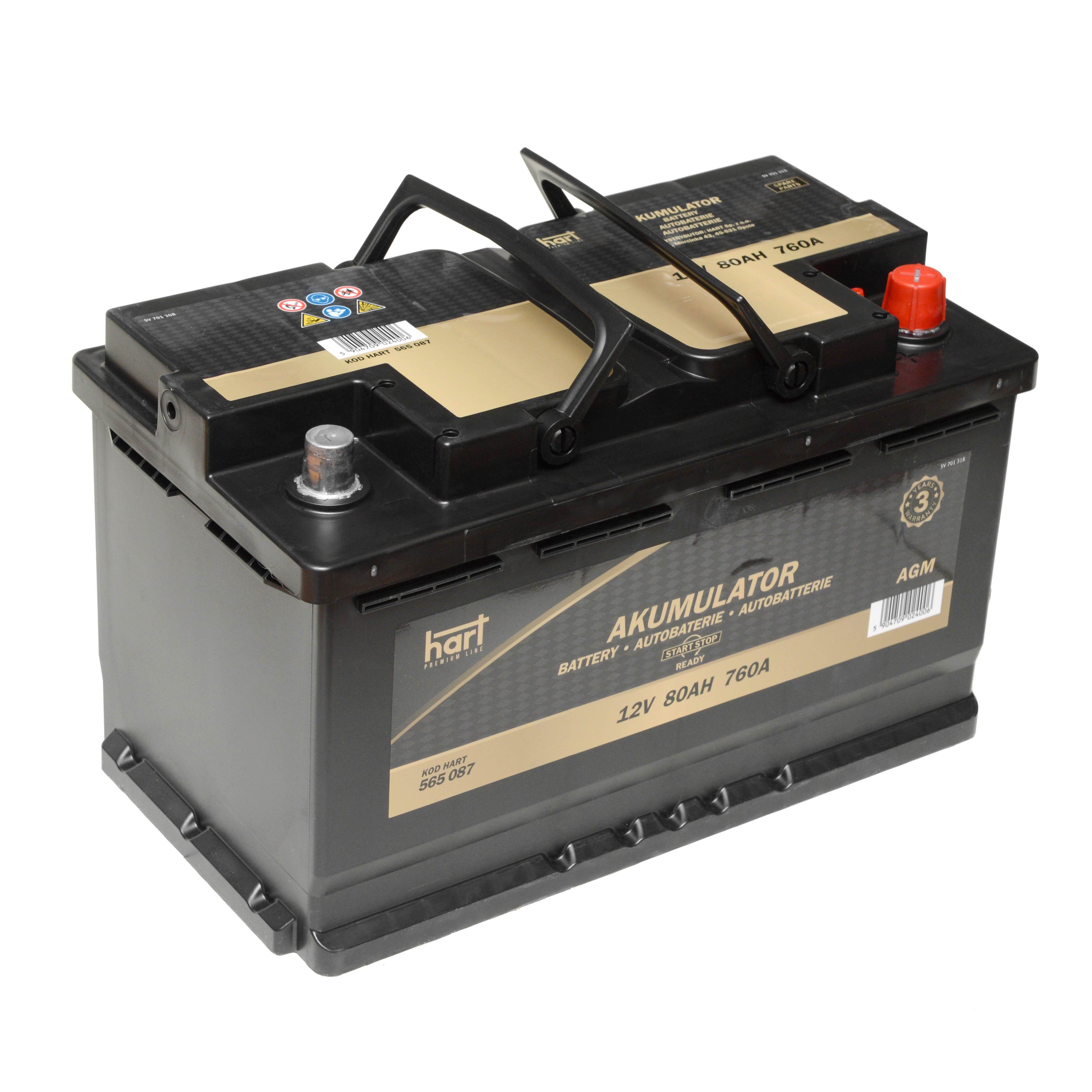 AKUMULATOR 80AH 760A AGM /P+/ PREMIUM